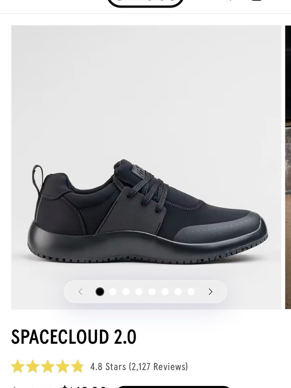 Snibb’s Spacecloud all Black Work Sneakers non-slip for work